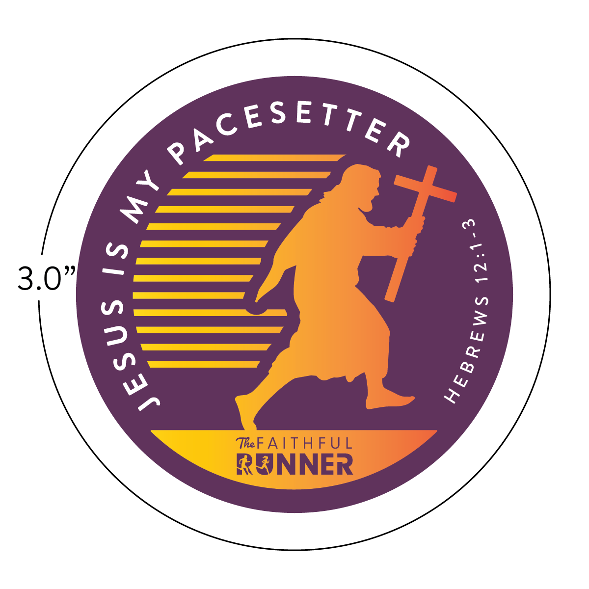 Jesus is My Pace Setter Sticker