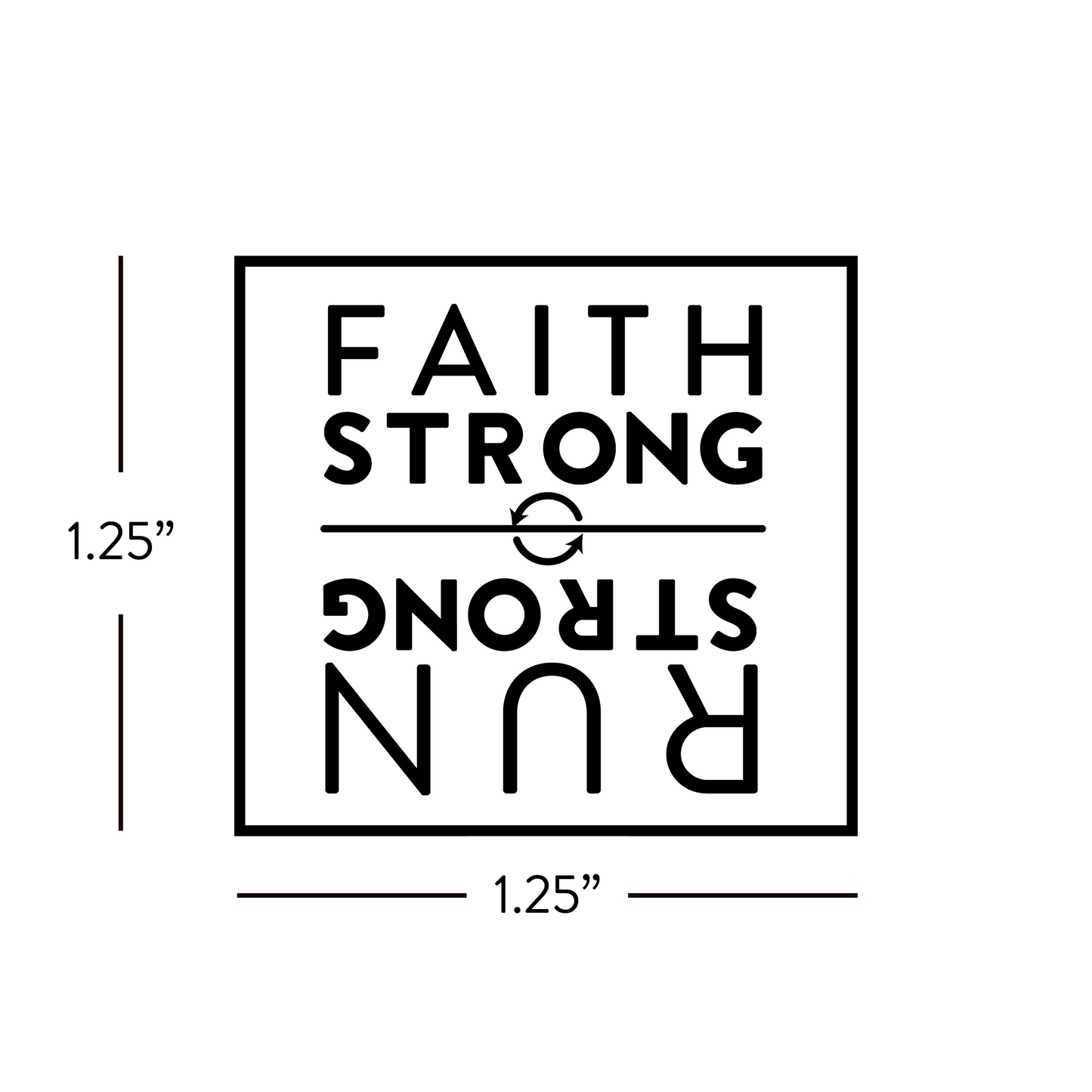 Run Strong, Faith Strong Enamel Pin
