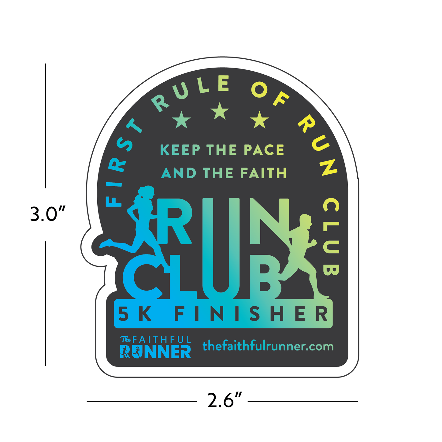 5K Run Club Sticker