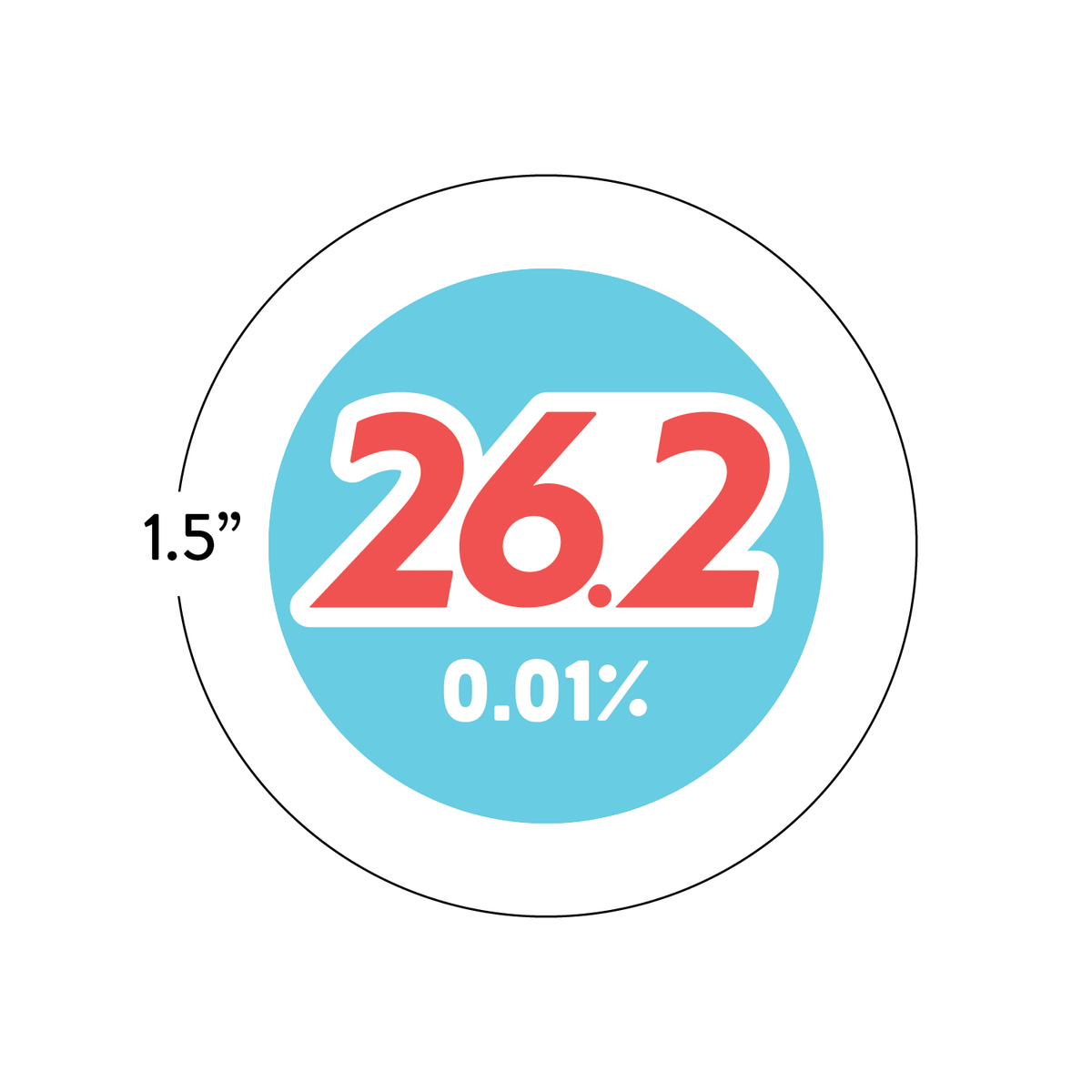 26.2 Akron Marathon Blue Line Button