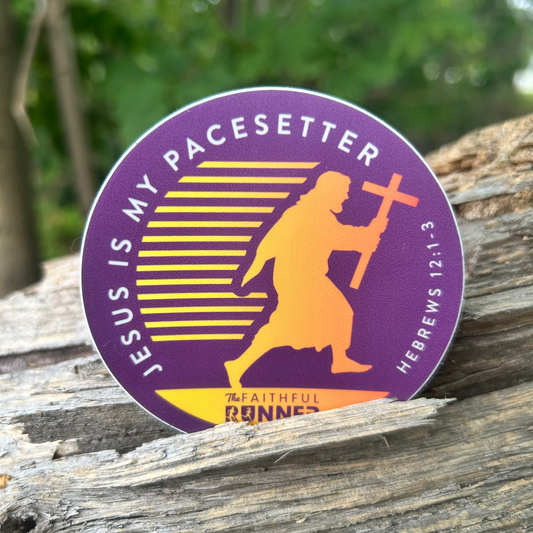 Jesus is My Pace Setter Sticker