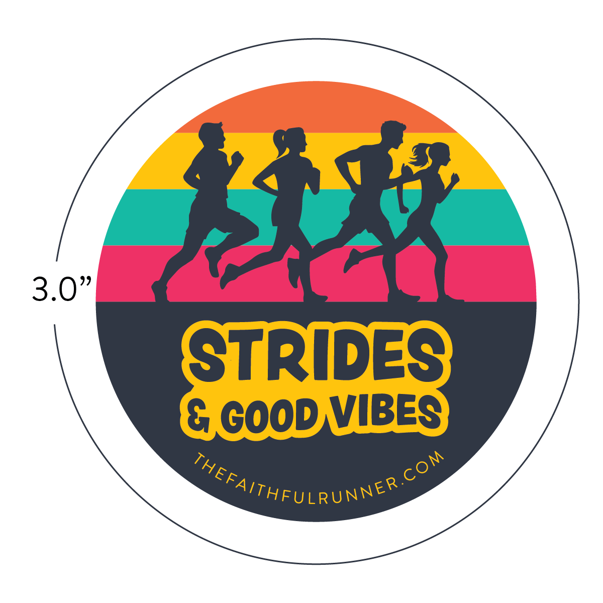 Stride and Good Vibes Sticker