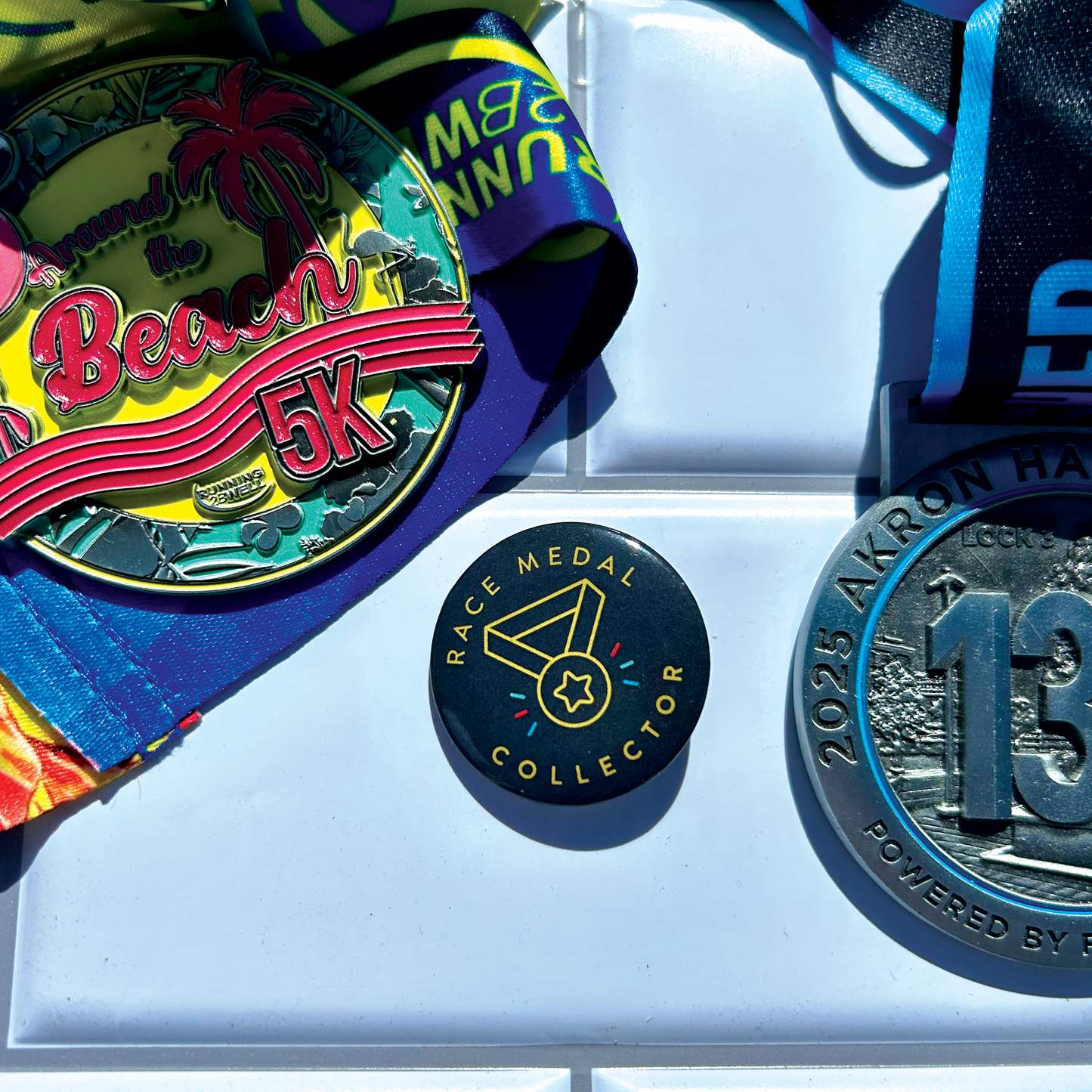 Race Medal Collector Button