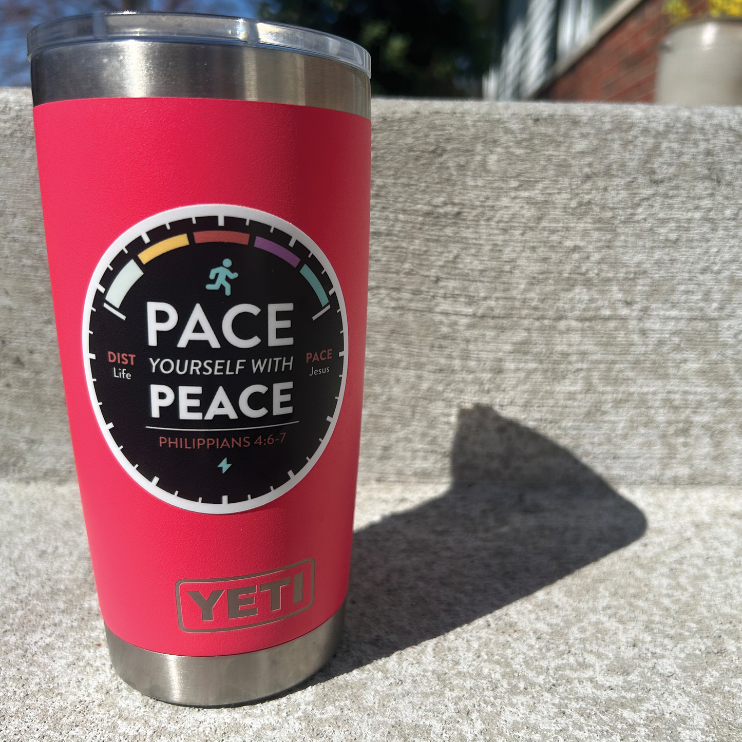 Pace Yourself with Peace Sticker