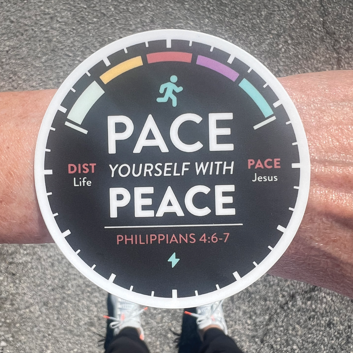 Pace Yourself with Peace Sticker